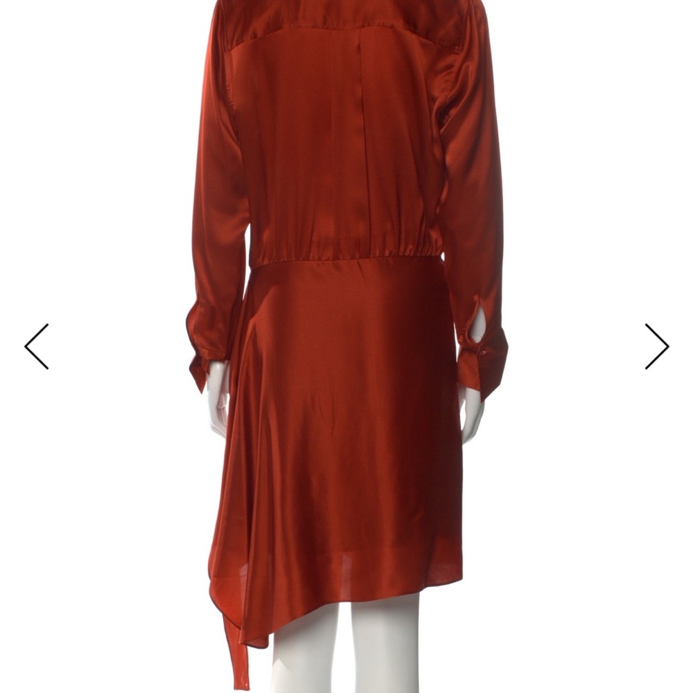 L'AGENCE Rust Long Sleeve Dress